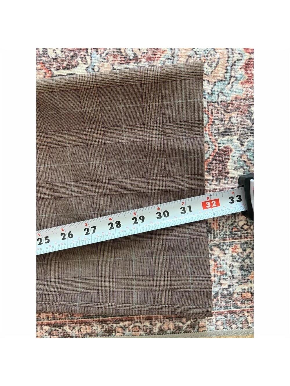 Vintage GUESS Pants Womens Size 27 Brown Plaid Low Rise Stretch Bootcut - Picture 7 of 7